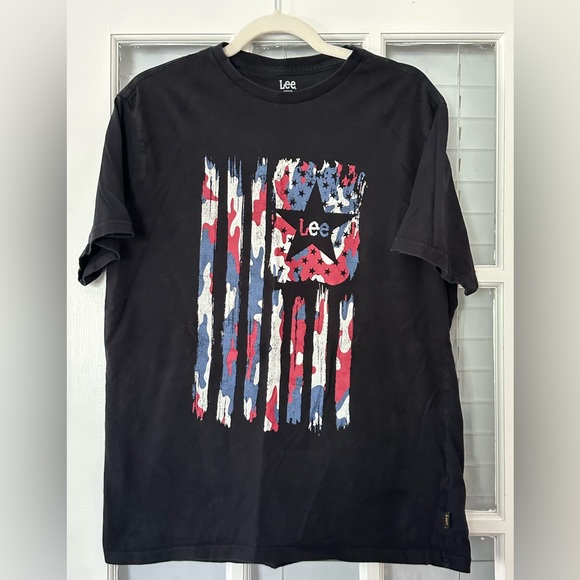 Lee Other - Lee Men's M Black US Flag Camo Graphic Short Sleeve T-Shirt | SKU 0376